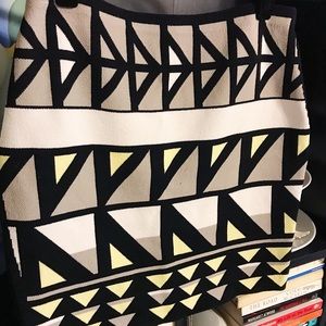Unique Express geometric mini skirt.